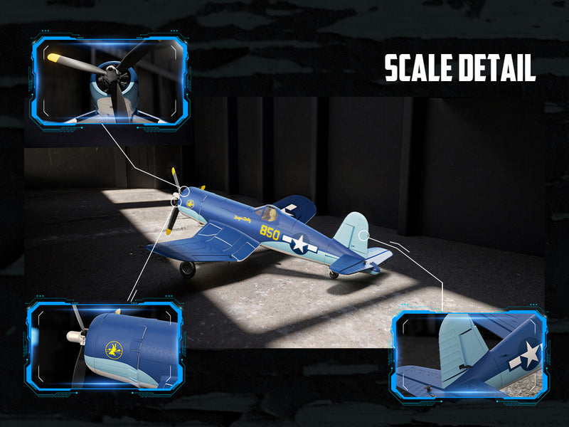 Volantexrc 500mm Corsair F4U sans balais avec moteur de mise à jour 76803