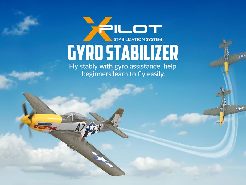 Volantexrc 500 mm Mustang P51 sans balais avec stabilisateur gyro 76802