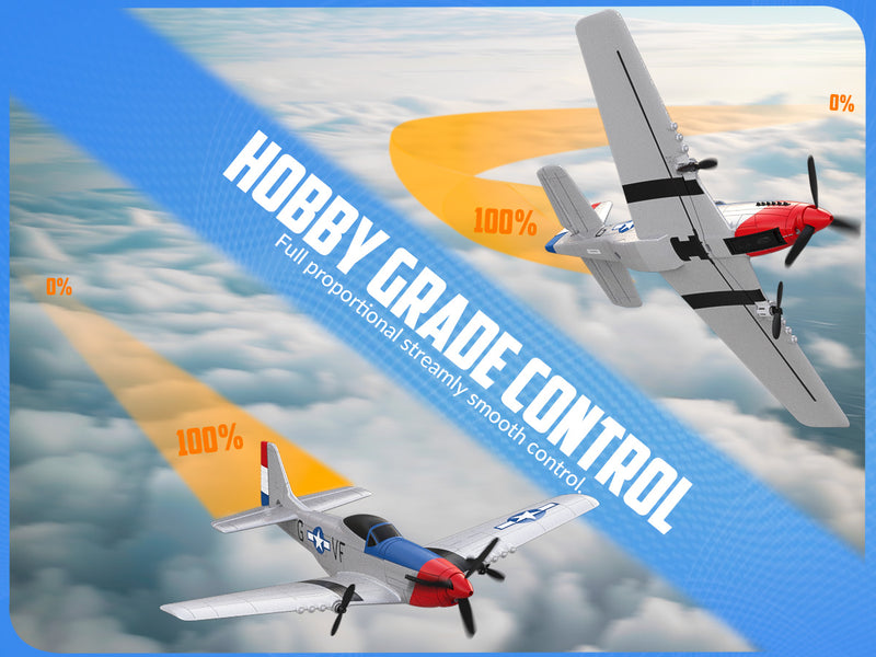 VOLANTEXRC P51 (RTF) 3CH 400mm pour débutants (15.7'') 76207