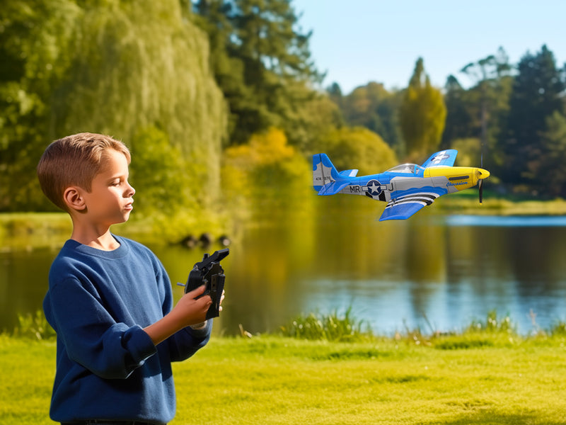 VOLANTEXRC Mustang P51 (RTF) 4CH 400mm avec Gyroscope (15.7'') 76105