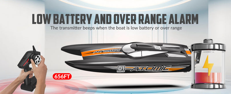 Bateau télécommandé haute vitesse Atomic X 40 mph (792-6) RTR