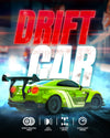 Race 1:20 RC Drift Car 4wd, lumière LED, 2 batteries, double moteur vert