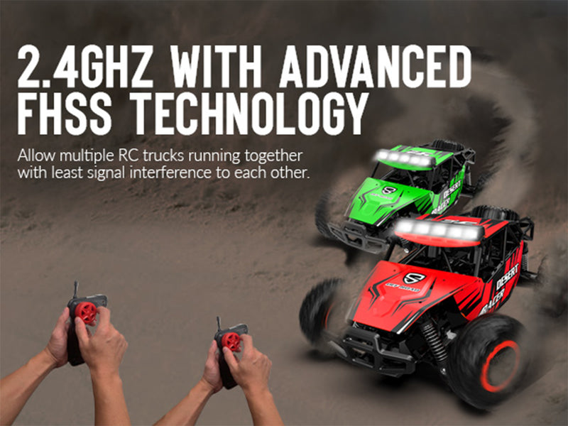 RACENT Desert Racer 1/16 RC Car for Kids All Terrain Remote Control Car RC Rock Crawler