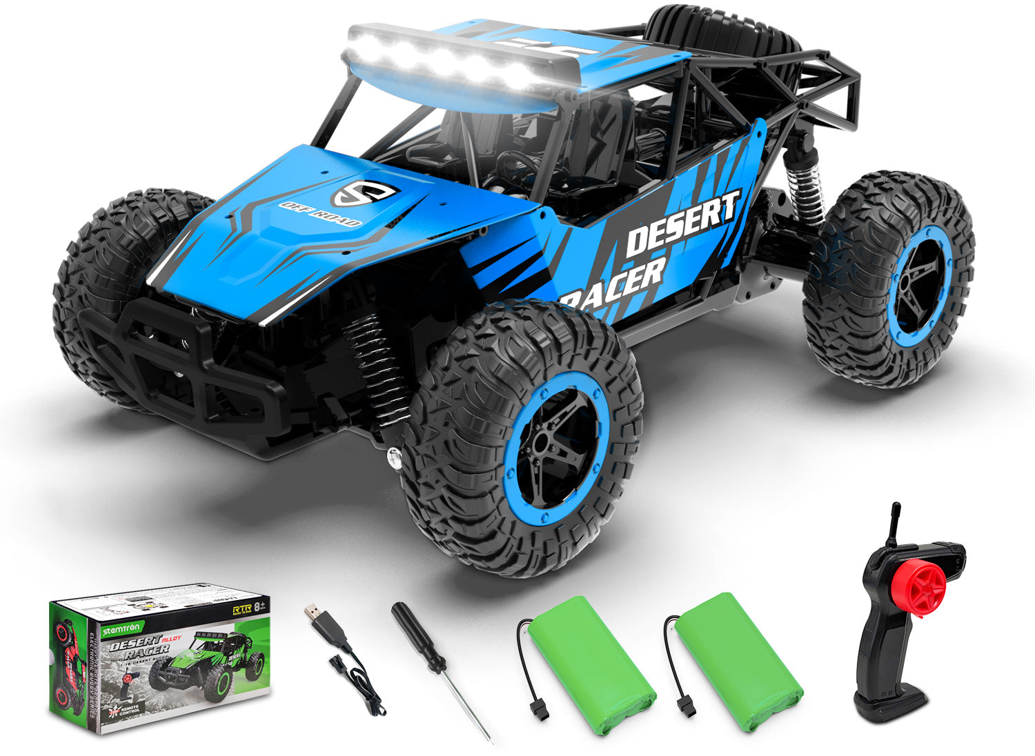 RACENT Remote Control Cars RC Monster Truck RC Car Toys for Adults Boys and Girls Blue Size Car 11.02 x 7.09 x 4.72 Inches