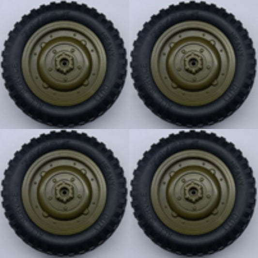 4 Pieces Wheels for C8815 Willys Jeep 1/10