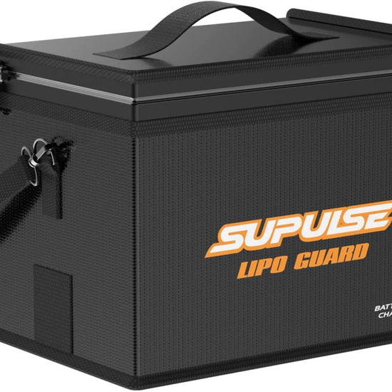 SUPULSE Lipo Safe Bag x1 Fireproof Explosionproof for Lithium Battery Storage and Charging(7.9" x 5.9" x 5.9") - EXHOBBY
