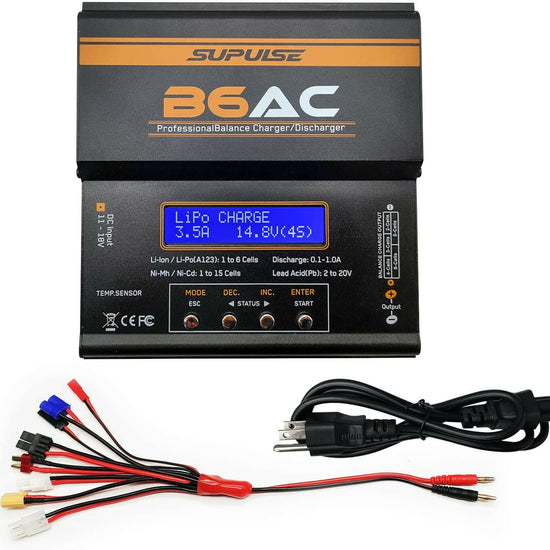 SUPULSE iMAX B6AC 1-6S AC/DC Lipo RC Battery Balance Charger Discharger - EXHOBBY