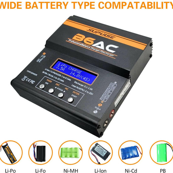 SUPULSE iMAX B6AC 1-6S AC/DC Lipo RC Battery Balance Charger Discharger - EXHOBBY