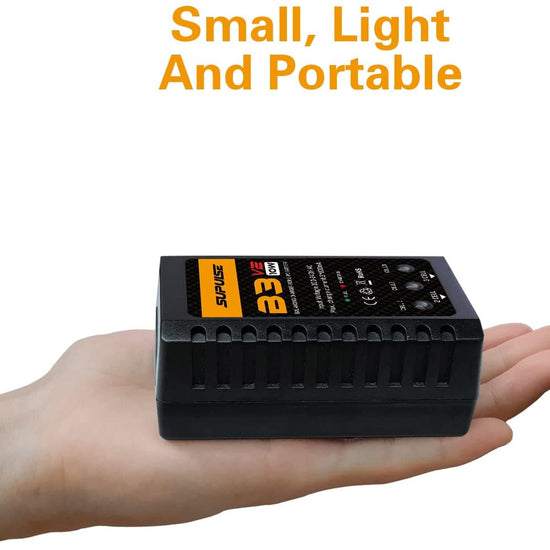 SUPULSE LiPo Battery Charger RC Balance Charger AC 7.4-11.1V 2S-3S 10W Upgrade Version B3AC Pro Compact Charger Lipo Charger (B3V2) - EXHOBBY
