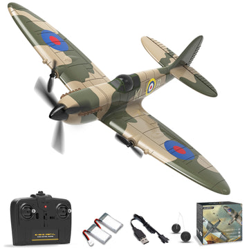 RC Plane 3 Channel  Fighter Spitfire with 6-axis Gyro, 2.4GHz 76205 RTF-EXHOBBY LIMITED.