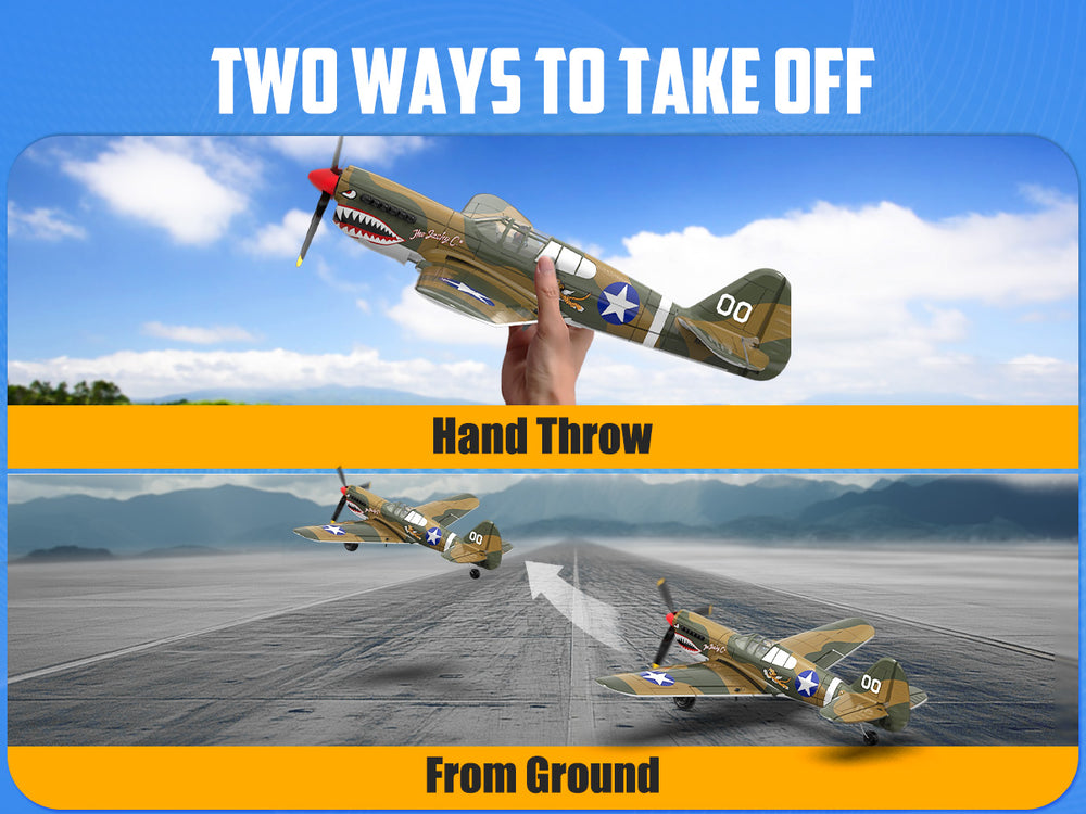 VOLANTEXRC Warhawk P40 (RTF) 4CH 400mm Pour débutants (15,7'') 76113