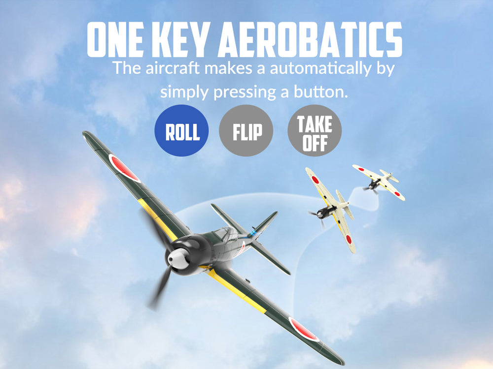 VOLANTEXRC Zero (RTF) 4-CH 400mm RC Warbird with XPilot Gyro