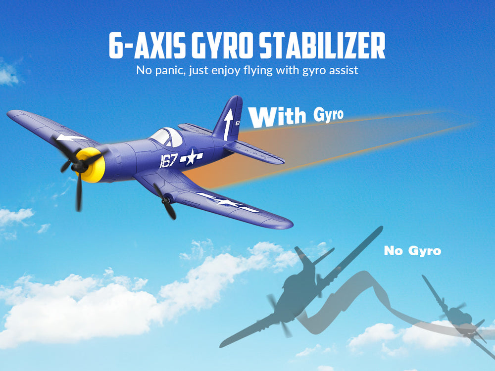 VOLANTEXRC F4U Corsair RC Plane RTF - 400mm Beginner Warbird