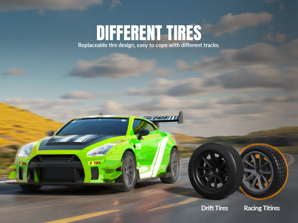 RACENT 1:20 RC Drift Car 4WD avec Nitro Mist & Double Batteries