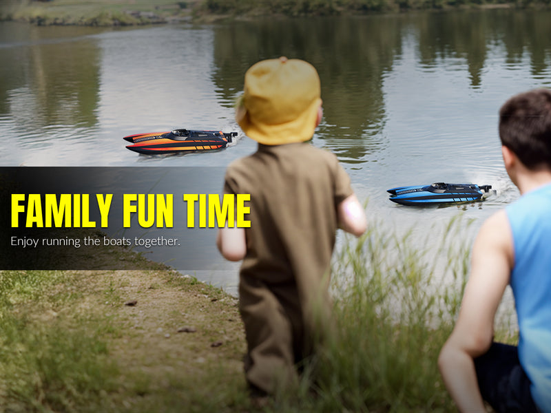 VOLANTEXRC Atomic XS Bateau télécommandé avec 2 piles et fonction marche arrière (795-5 Bleu)