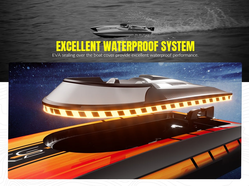 VOLANTEXRC Atomic XS Bateau télécommandé avec 2 piles et fonction marche arrière (795-5 Bleu)