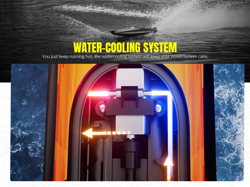 VOLANTEXRC Atomic XS Bateau télécommandé avec 2 piles et fonction marche arrière (795-5 Bleu)