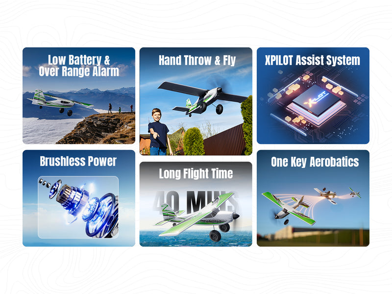 VOLANTEXRC 500MM TrainStar STUNT Brushless with update motor 76804-Green