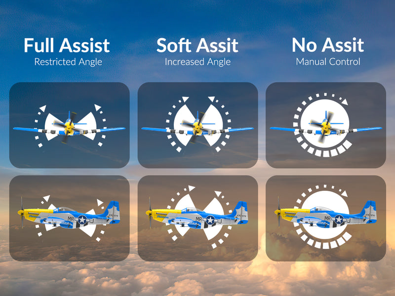 VOLANTEXRC Mustang P51 (RTF) 4CH 400mm avec Gyroscope (15.7'') 76105