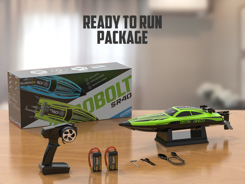 VOLANTEXRC Green SR40 Brushless 30+MPH RC Boat (79705)