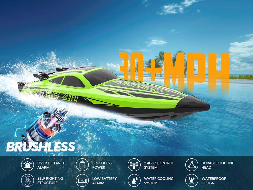 VOLANTEXRC Green SR40 Bateau RC sans balais 30+MPH (79705)