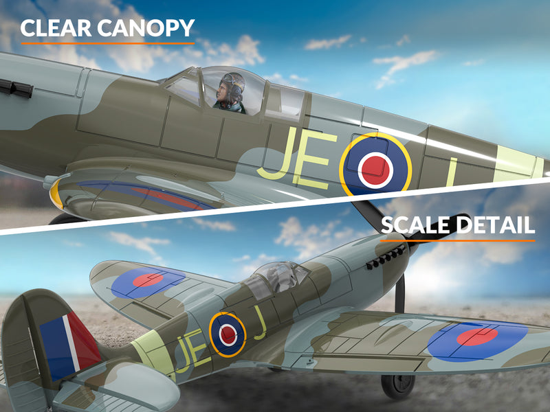 VOLANTEXRC Spitfire (RTF) 4CH 400mm avec Gyroscope (15.7'') 76112