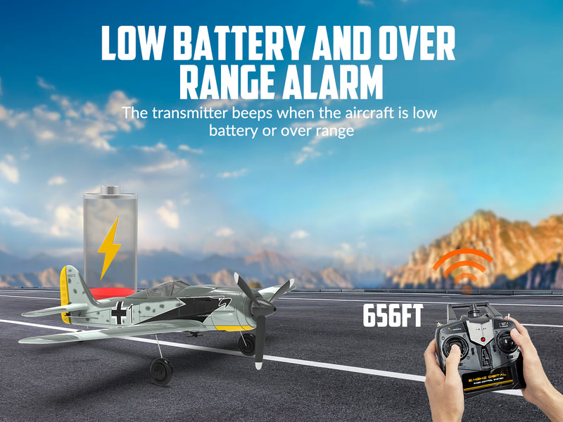 VOLANTEXRC FW190 (RTF) 4CH 400mm with 3 Modes (15.7'') 76117