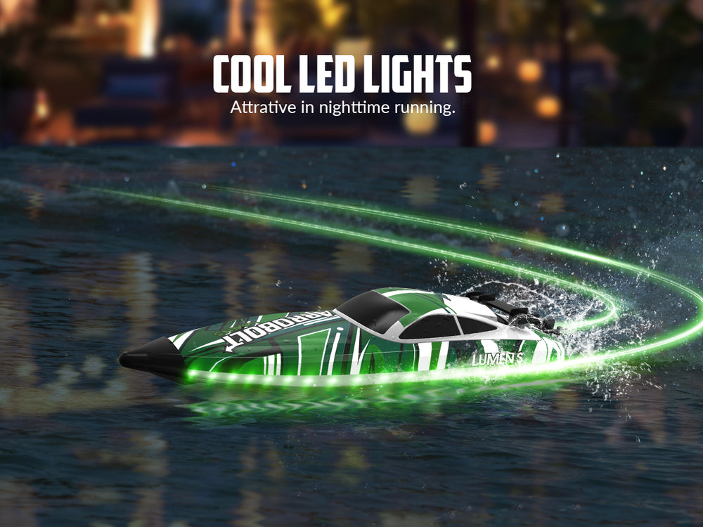 VOLANTEXRC Arrobolt Lumen S Bateau RC sans balais 35+MPH avec LED 7 couleurs