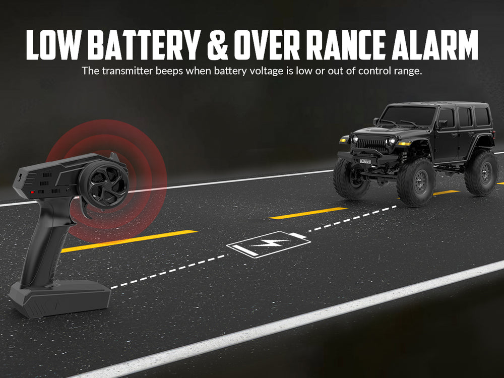 RACENT 1:24 Crawler RC Monster Truck Rock Climbing (78701 Noir)