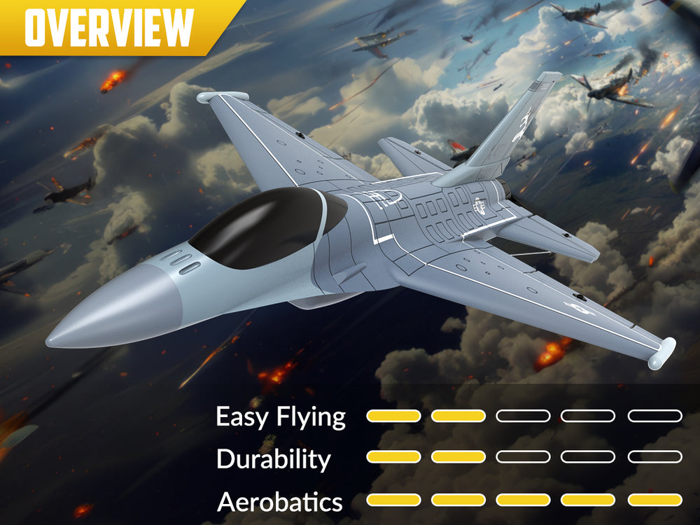 VOLANTEXRC F16 Fighting Falcon 4CH RTF RC Jet with Xpilot (76110)