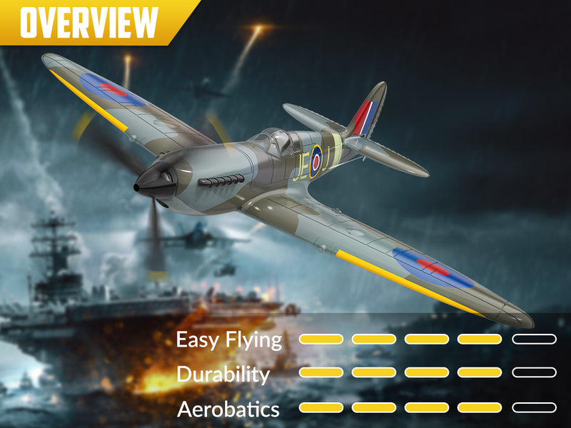 VOLANTEXRC Spitfire (RTF) 4CH 400mm avec Gyroscope (15.7'') 76112