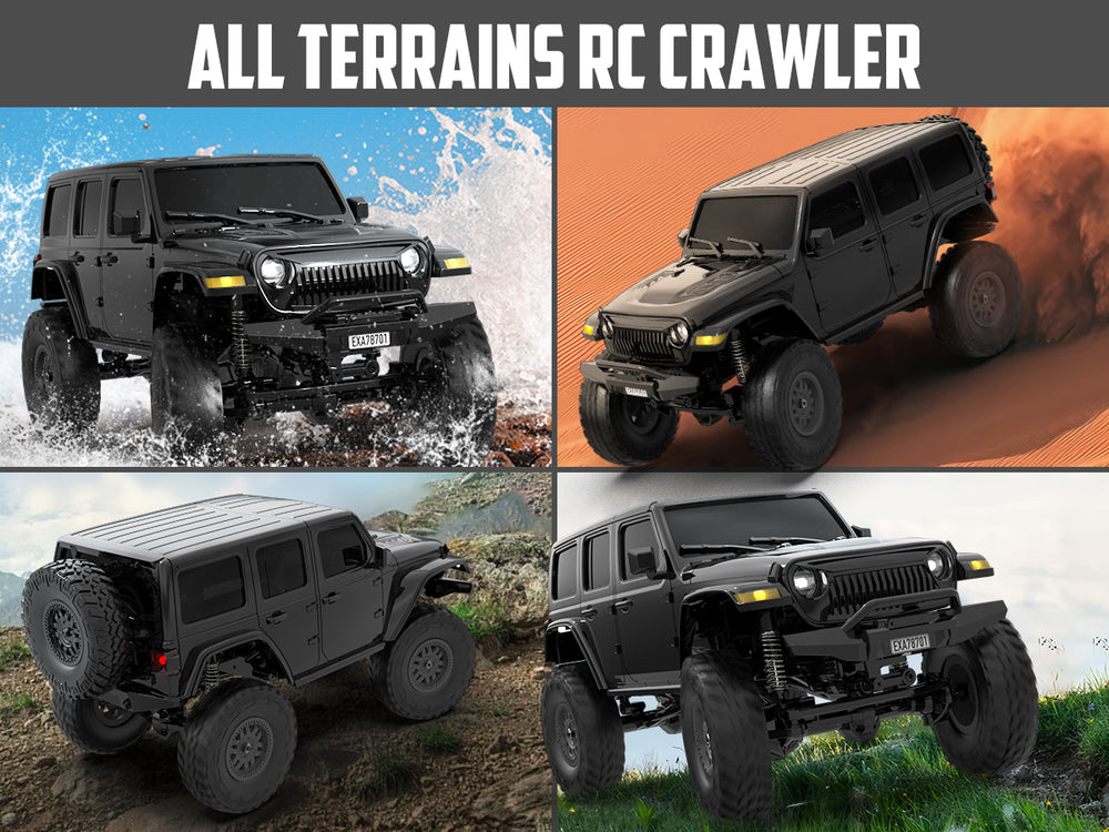 RACENT 1:24 Crawler RC Monster Truck Rock Climbing (78701 Noir)
