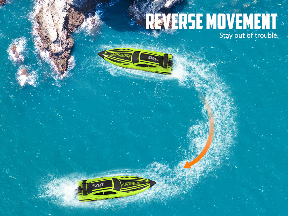 VOLANTEXRC Green SR40 Bateau RC sans balais 30+MPH (79705)