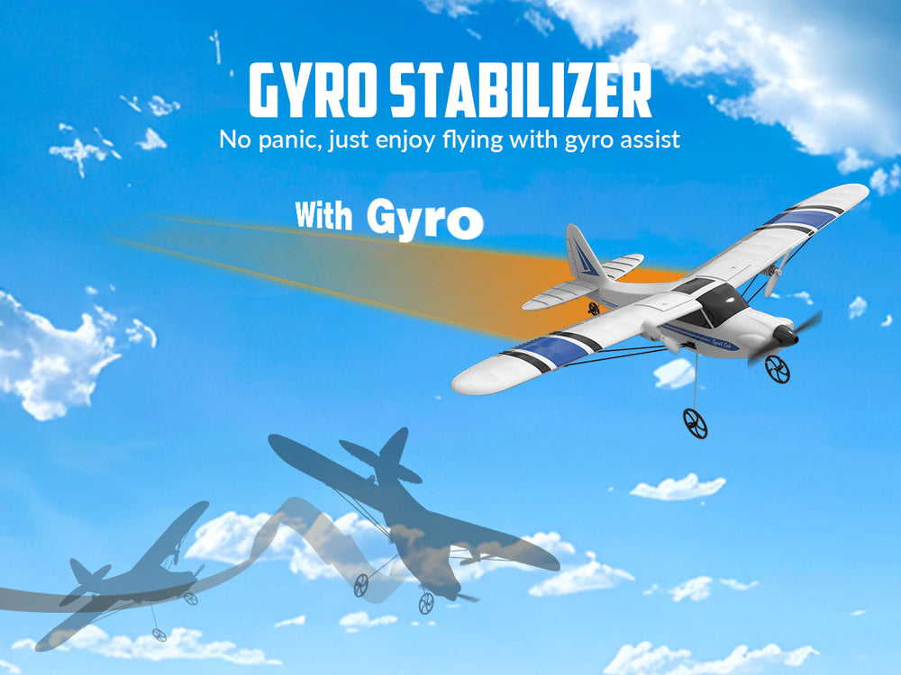 VolantexRC Sport Cub S2 2-CH RC Plane with Gyro Stabilization RTF
