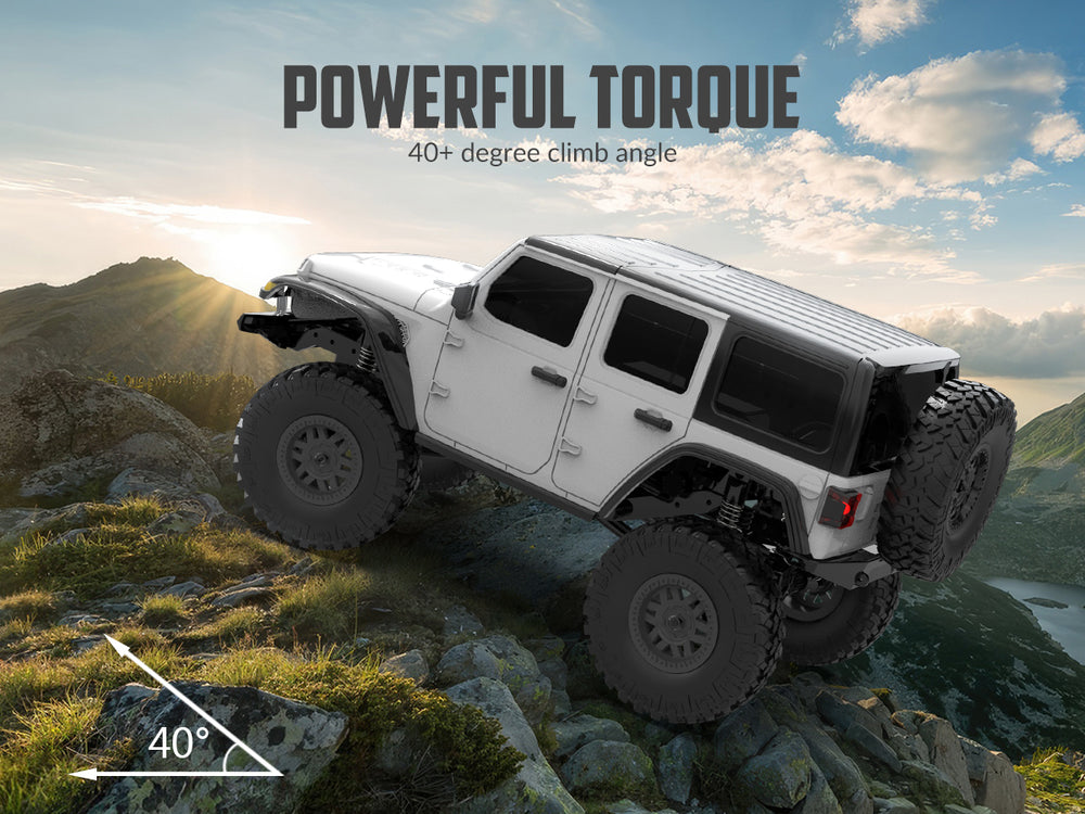 RACENT 1/24 Crawler RC Monster Truck Escalade avec lumière LED (787-1 Blanc)