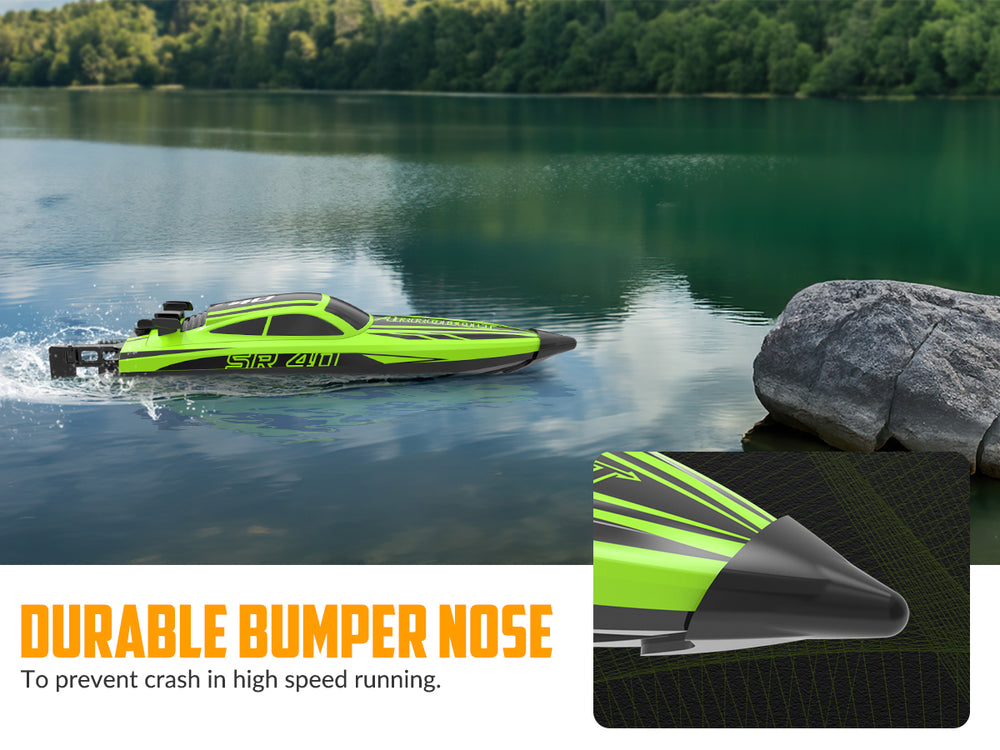 VOLANTEXRC Green SR40 Bateau RC sans balais 30+MPH (79705)