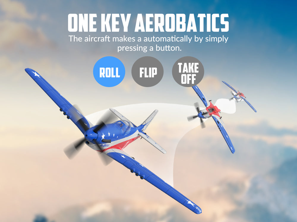 VOLANTEXRC Miss America 4-CH RC Plane RTF with Xpilot Stabilizer (76105)