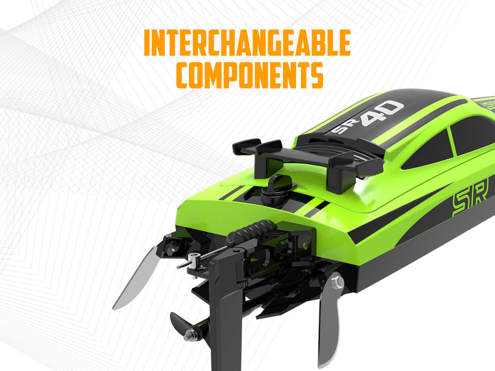 VOLANTEXRC Green SR40 Bateau RC sans balais 30+MPH (79705)