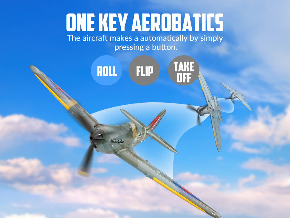 VOLANTEXRC Spitfire (RTF) 4CH 400mm with Gyro (15.7'') 76112