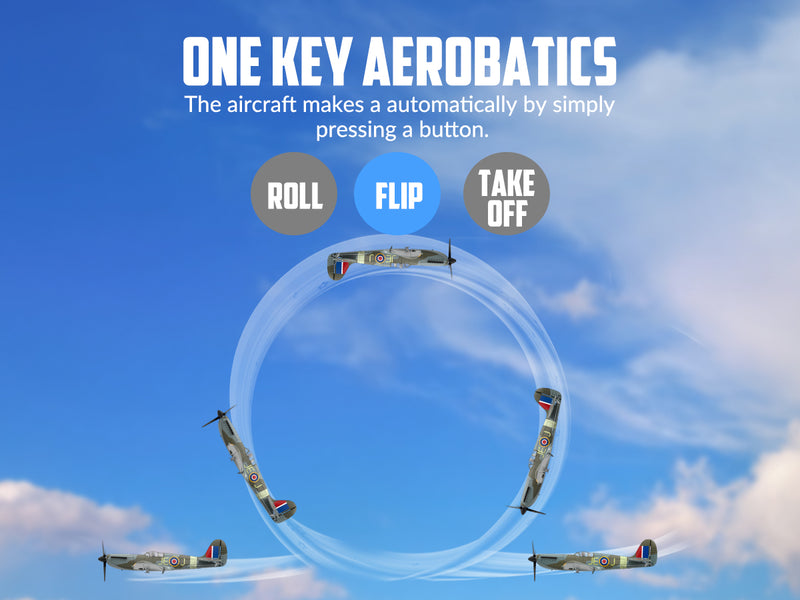 VOLANTEXRC Spitfire (RTF) 4CH 400mm avec Gyroscope (15.7'') 76112