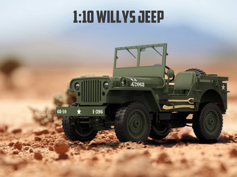 RACENT RC Crawler 1:10 Scale Simulation of a Multi-Purpose Off-Road Car 2.4G 1941 Mb Scaler Willys Jeep
