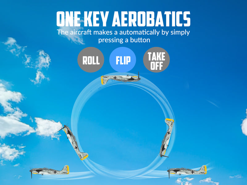 VOLANTEXRC FW190 (RTF) 4CH 400mm with 3 Modes (15.7'') 76117