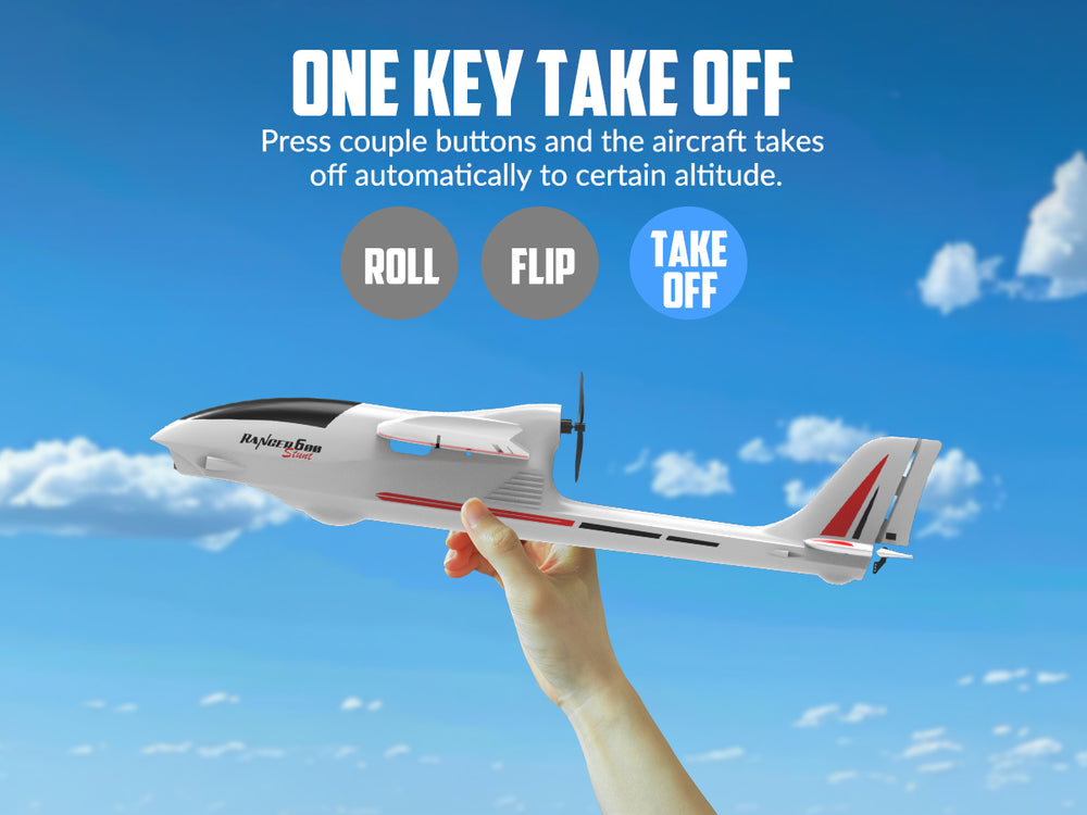 VolantexRC Ranger 600S Débutant RC Glider RTF - Avion cascadeur 4CH avec stabilisation XPilot