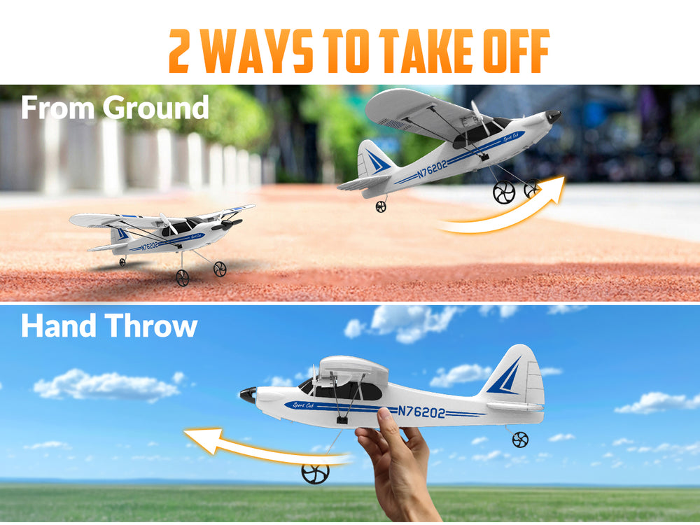VolantexRC Sport Cub S2 2-CH RC Plane with Gyro Stabilization RTF