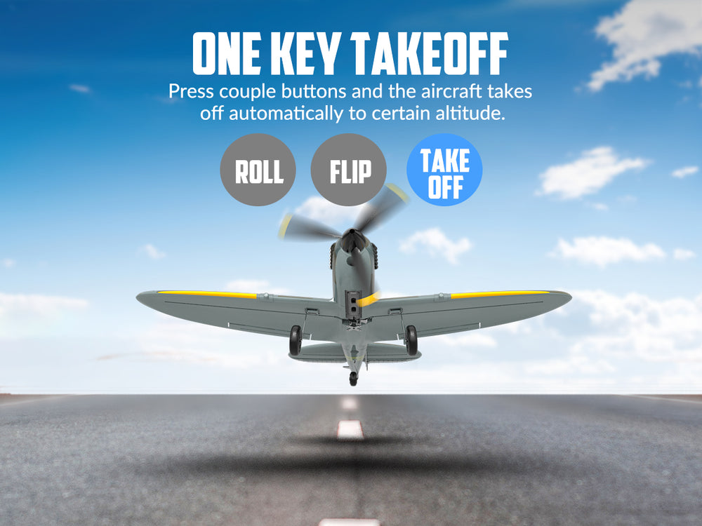 VOLANTEXRC Spitfire (RTF) 4CH 400mm with Gyro (15.7'') 76112