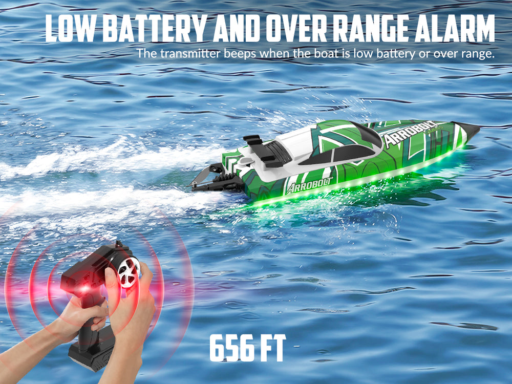 VOLANTEXRC Arrobolt Lumen S Bateau RC sans balais 35+MPH avec LED 7 couleurs