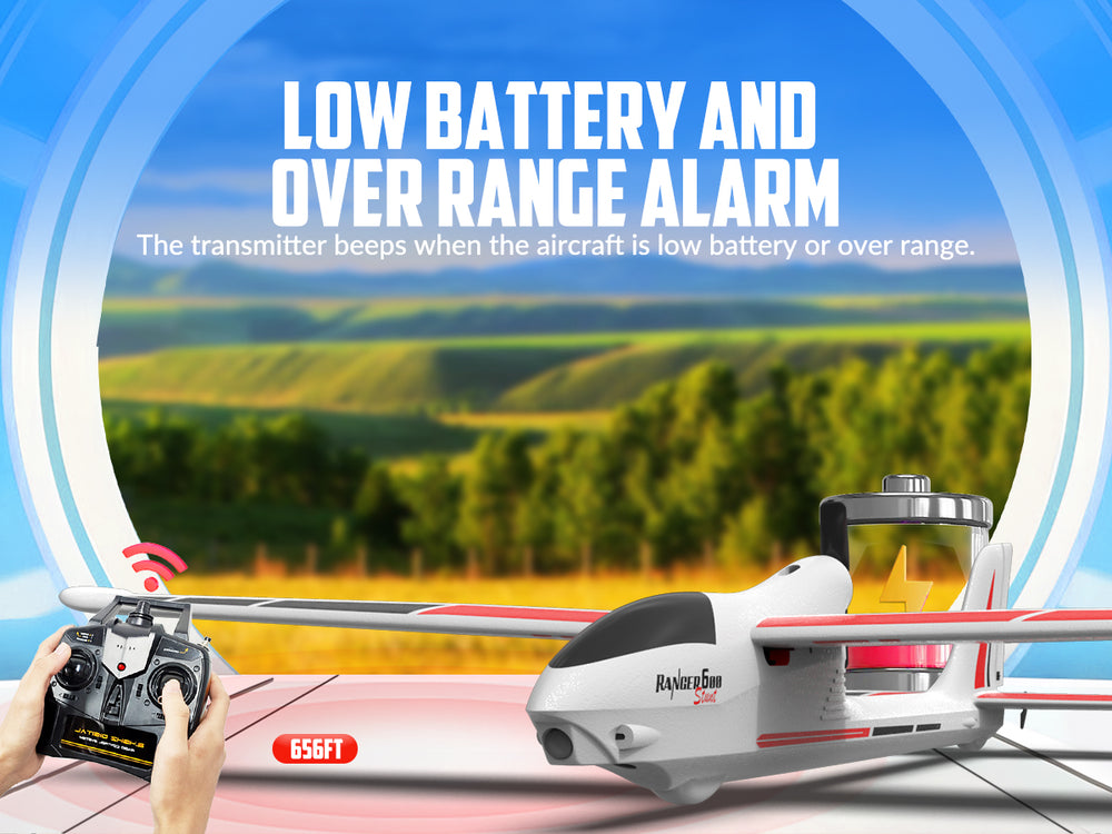 VolantexRC Ranger 600S Débutant RC Glider RTF - Avion cascadeur 4CH avec stabilisation XPilot