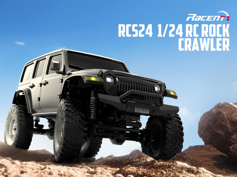 RACENT 1:24 Crawler RC Monster Truck Rock Climbing (78701 Noir)