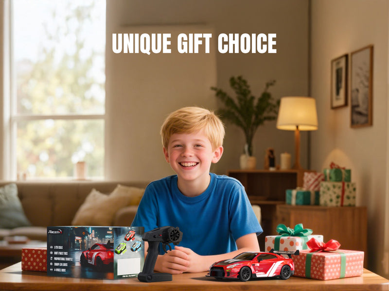 RACENT 1:20 RC Drift Car 4WD, 2 Batteries, Dual Motor RED