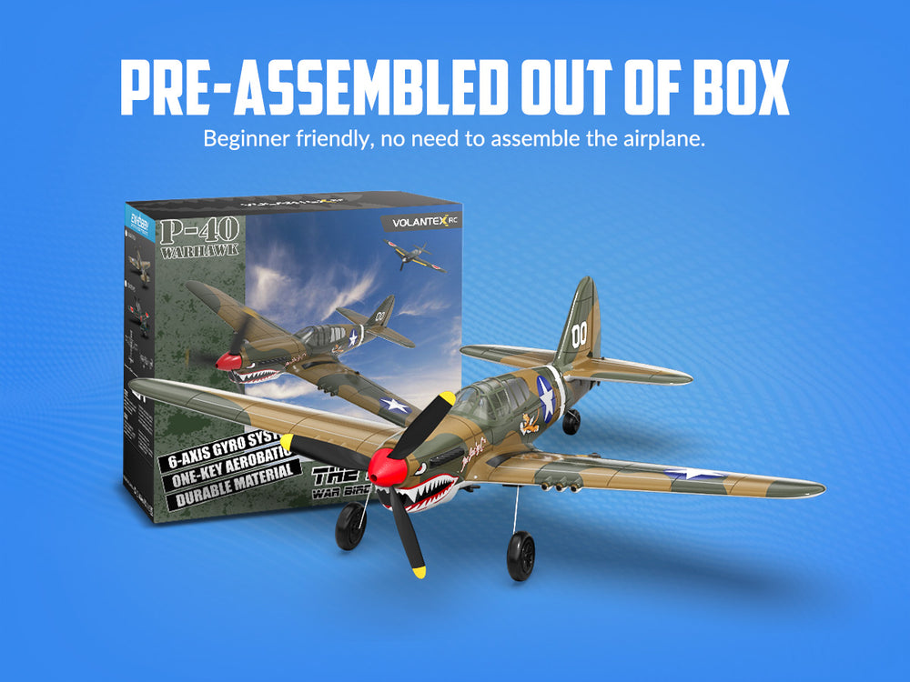 VOLANTEXRC Warhawk P40 (RTF) 4CH 400mm Pour débutants (15,7'') 76113